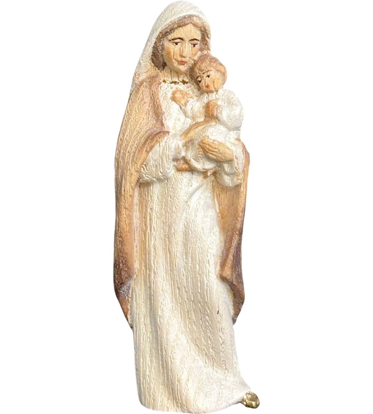 Madone moderne avec enfant en bois