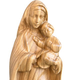 Madone moderne avec enfant en bois
