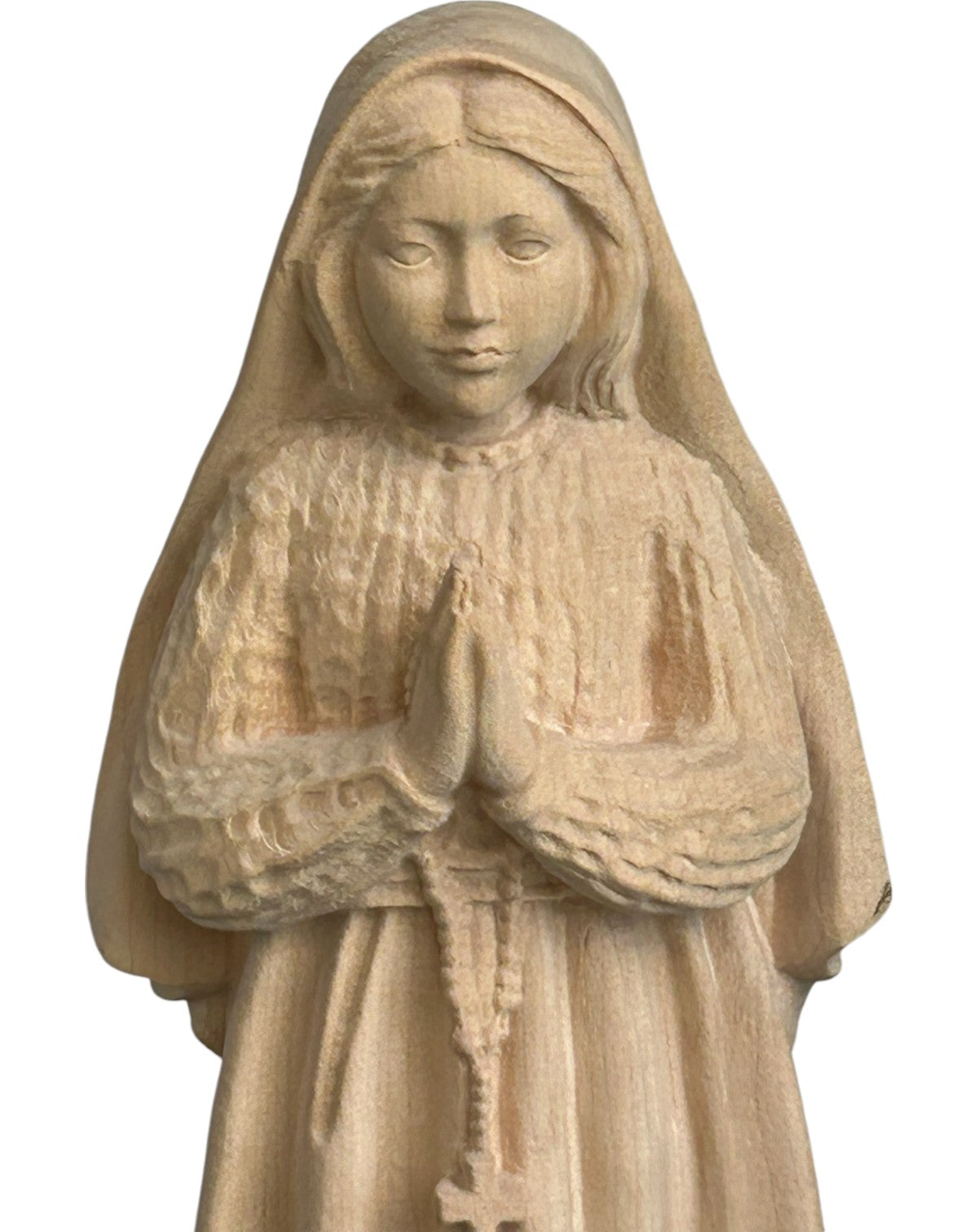 Schäferin und Hirtin Lucia aus Fatima aus Holz - mit Ölfarben lasiert