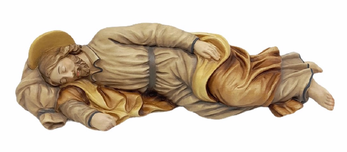 St. Joseph endormi sculpture en bois