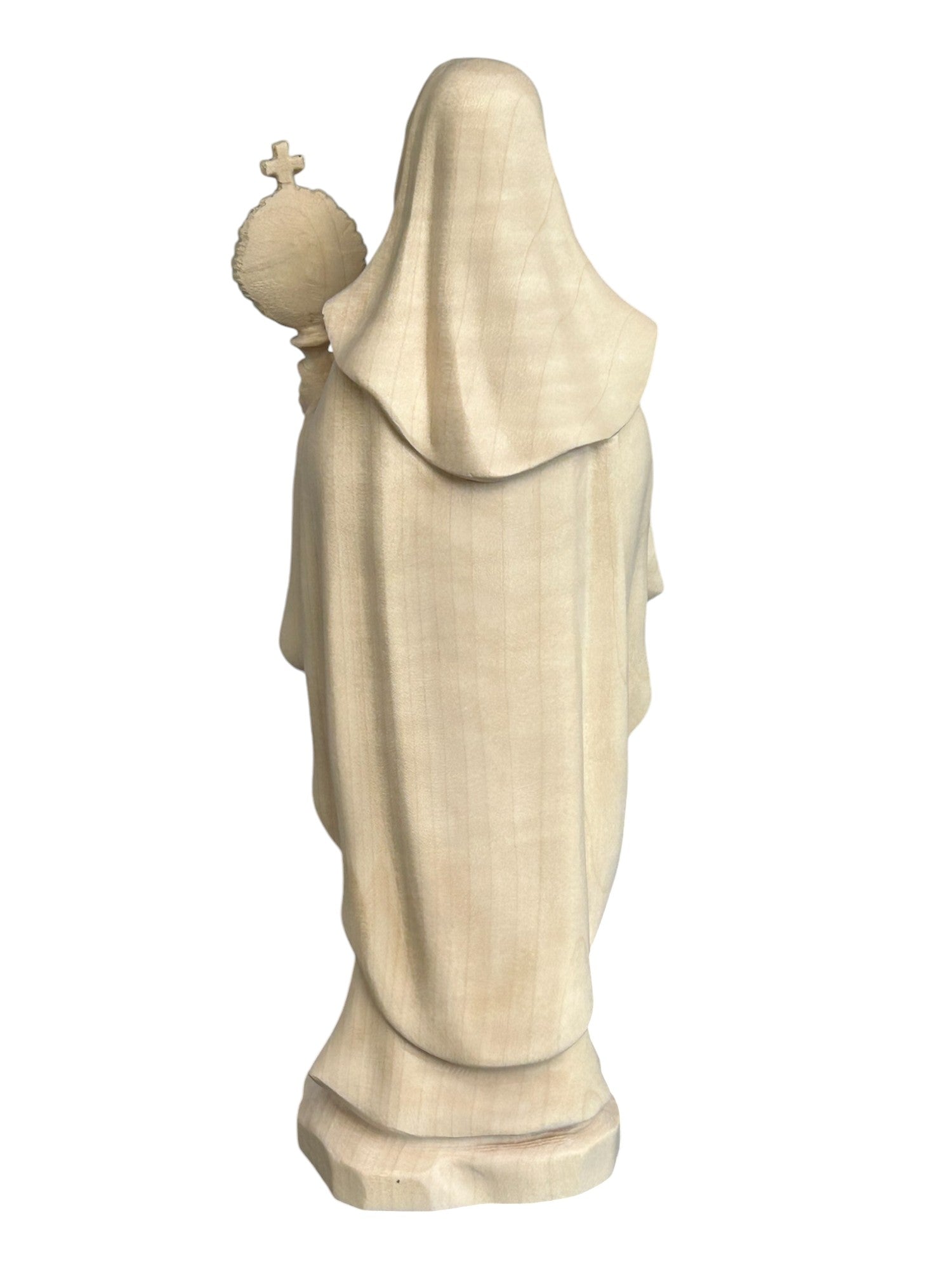 Heilige Klara von Assisi aus Holz - mit Ölfarben lasiert