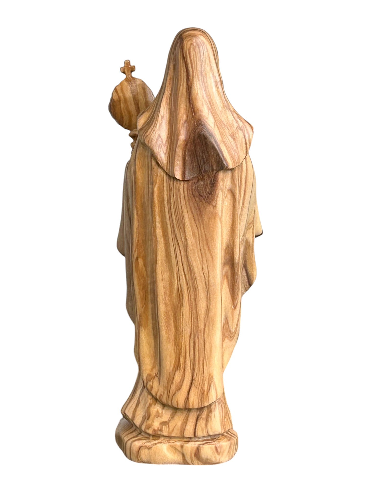 Heilige Klara von Assisi aus Holz - mit Ölfarben lasiert