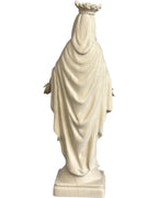 Vierge Marie miraculeuse avec couronne en bois