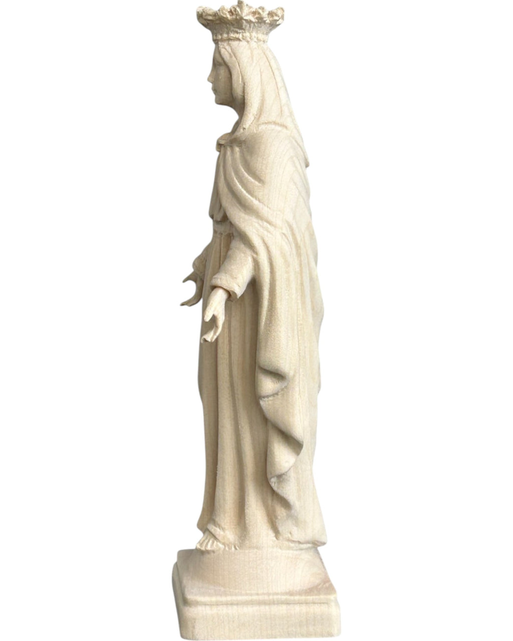 Vierge Marie miraculeuse avec couronne en bois