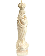 Estatua Virgen de Sameiro de Madera Tallada de Val Gardena Policromada