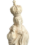 Estatua Virgen de Sameiro de Madera Tallada de Val Gardena Policromada