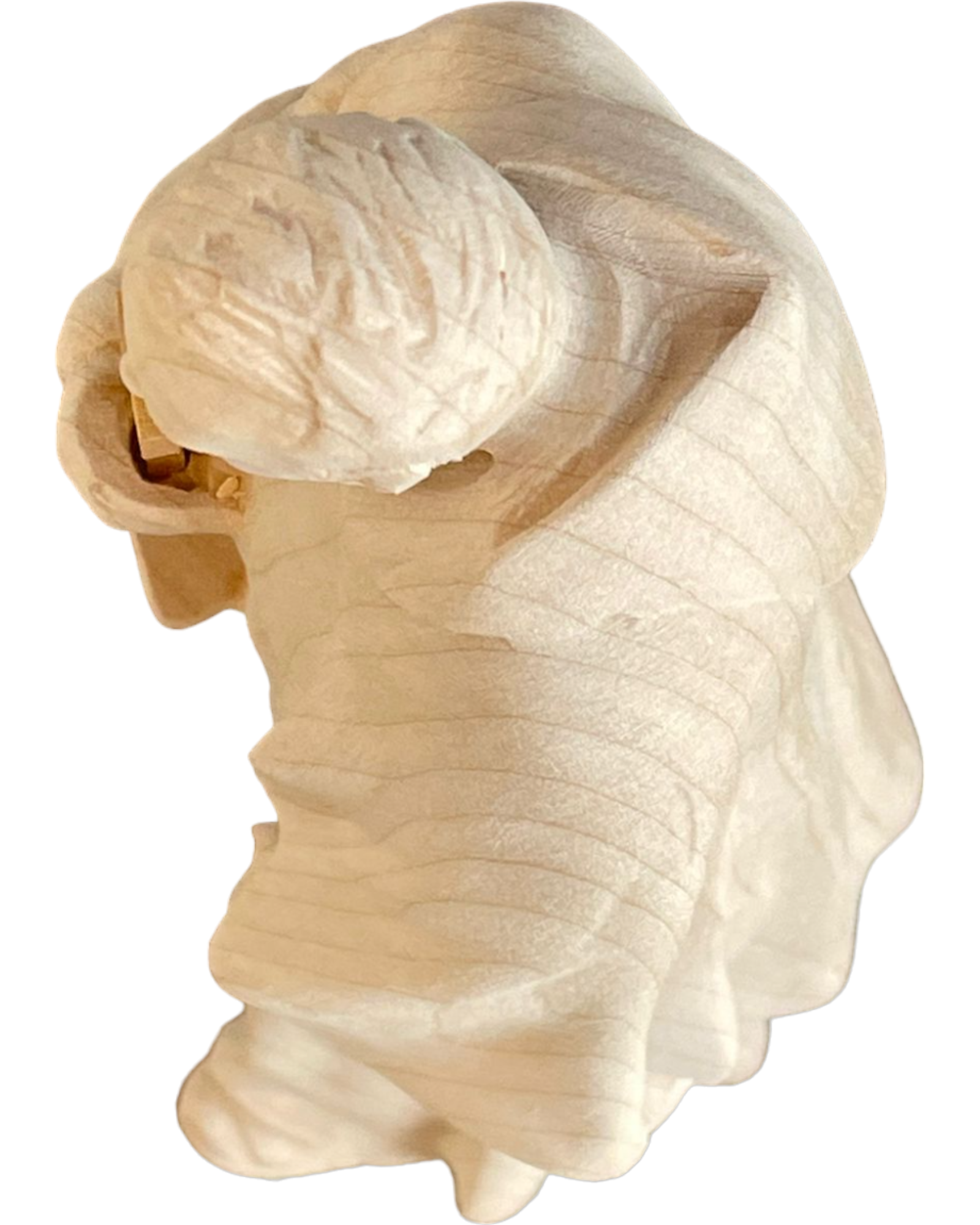 Sculpture en bois d'érable de Padre Pio