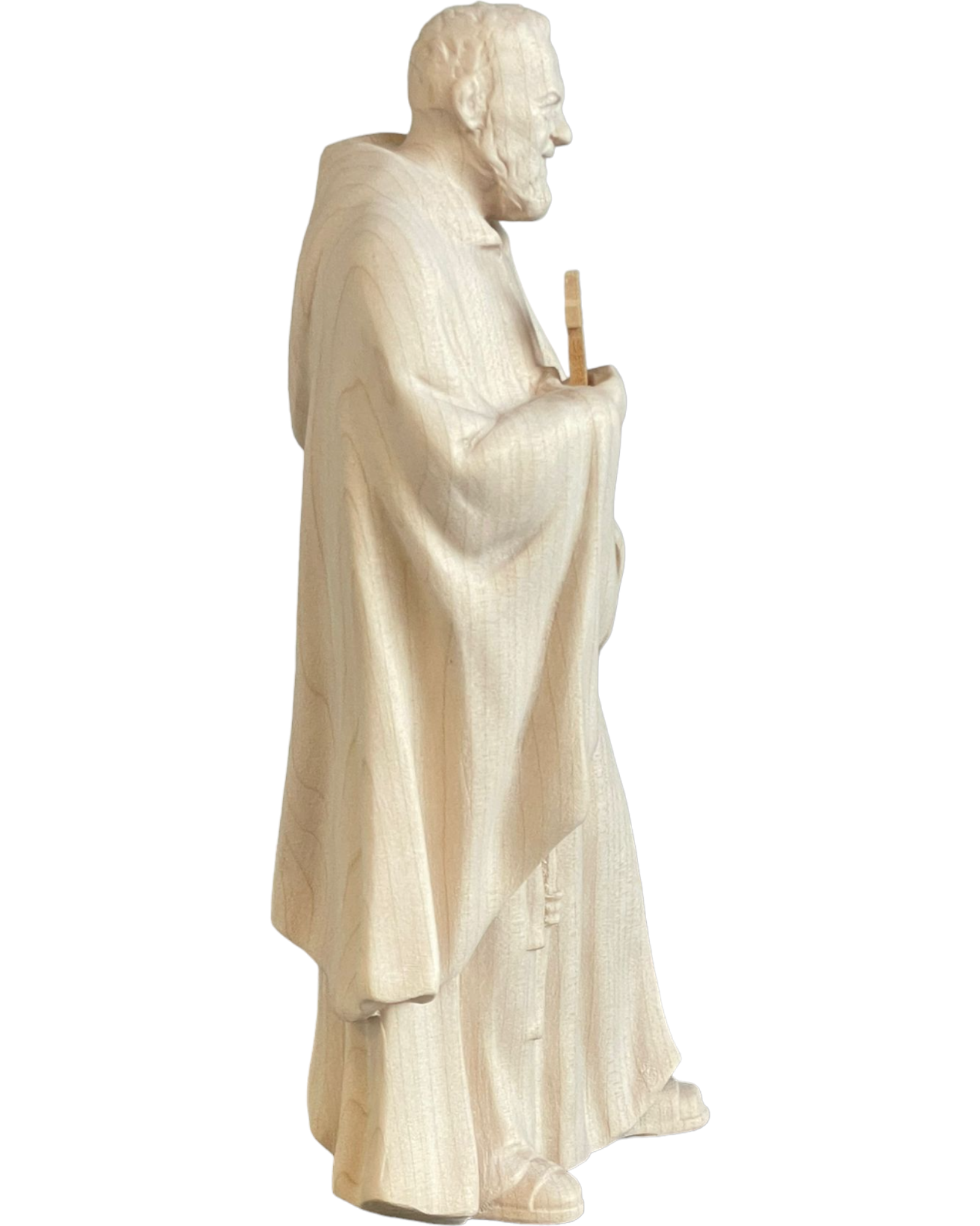 Sculpture en bois d'érable de Padre Pio