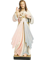 Jésus miséricordieux avec rayons de lumière en bois