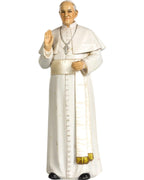 Pope Francis in Paste of wood old Catholic Statues