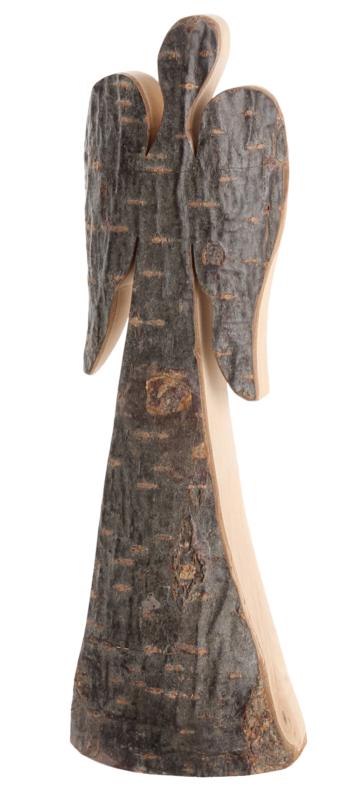 Schutzengel Holz Rinde 18 cm