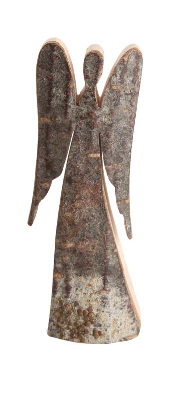 Schutzengel aus Laubholz 12 cm