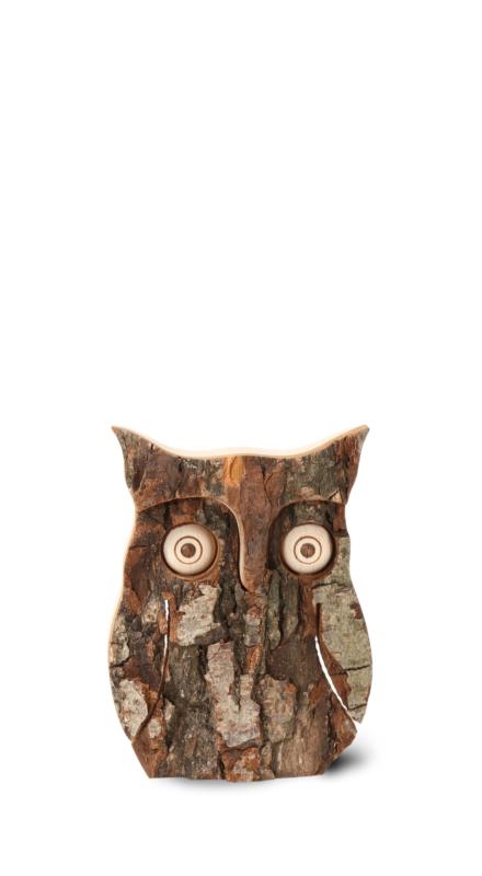 Hibou porte-bonheur en bois