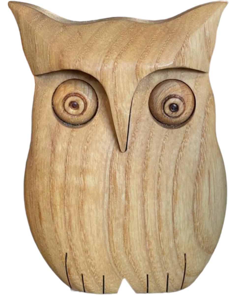 Pommier hibou en bois