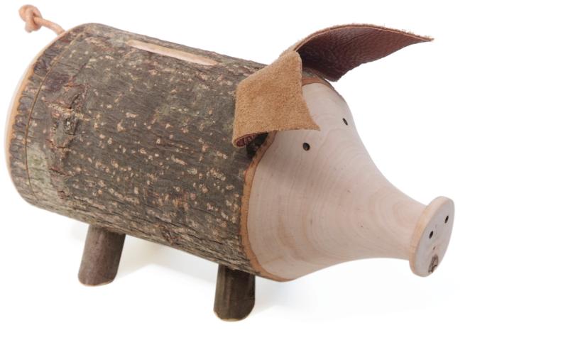 Tirelire en bois