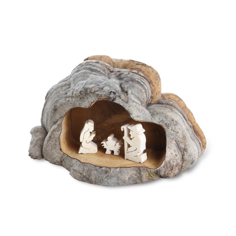Nativité en bois 9 x 10 cm