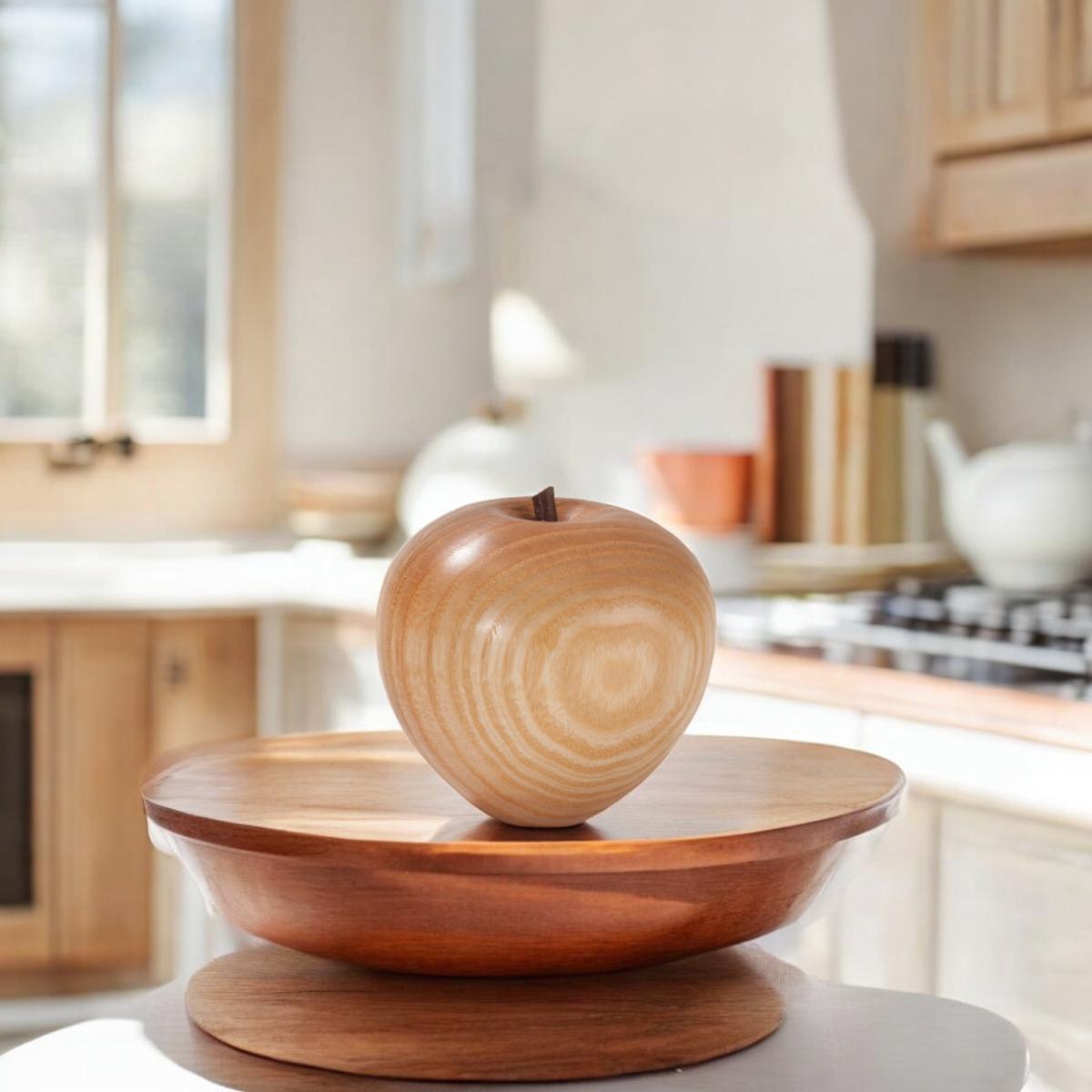 Apfel Holz 6,5 cm