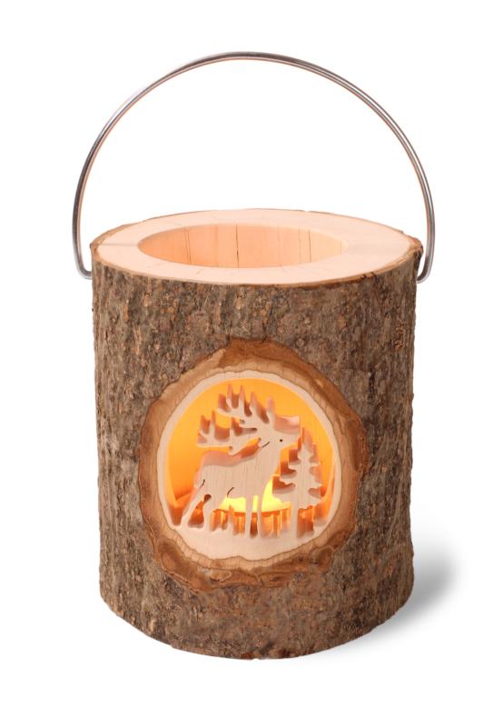 Lanterne en bois avec entretoise de flamme