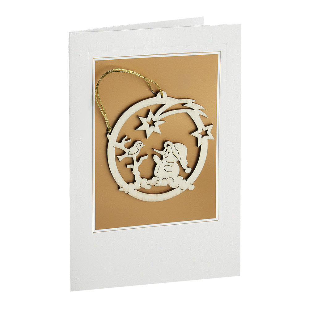 Greeting Card with Snowman