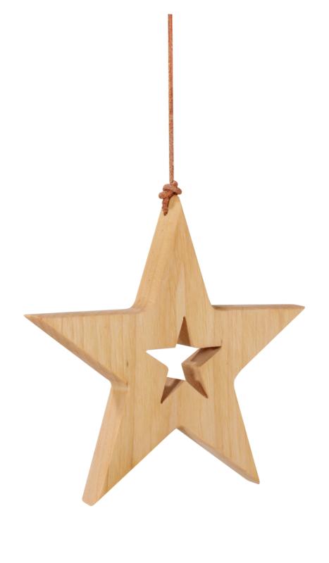 Stern in Stern aus Holz