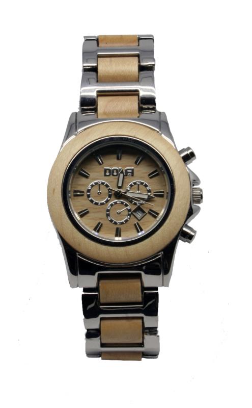 Horloge en bois de noyer et acier Dakota