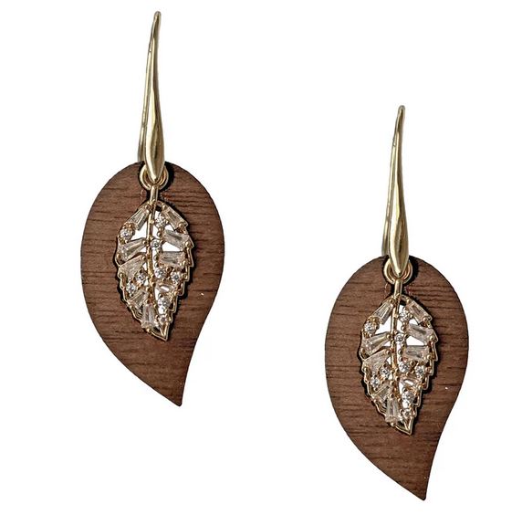 Pendientes de Madera de Nogal | Elegancia Natural
