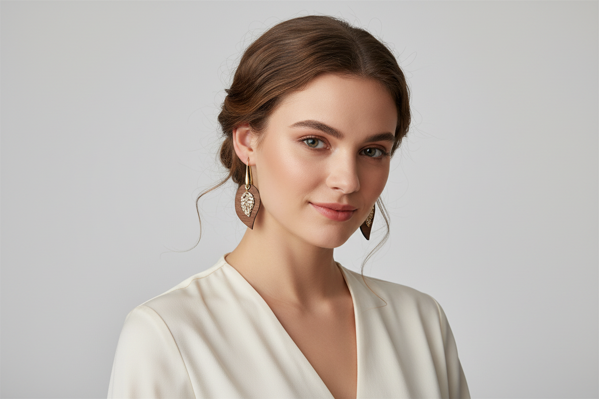 Pendientes de Madera de Nogal | Elegancia Natural