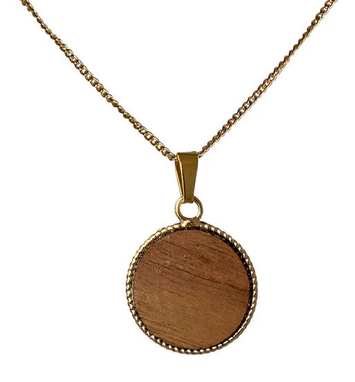 Collier Rond en Bois de Noyer | Harmonie Naturelle