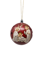 Boule de Noël en bois sculptée avec led