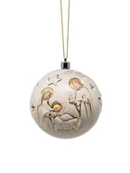 Boule de Noël en bois sculptée avec led