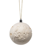 Boule de Noël en bois sculptée avec led