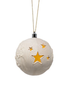 Boule de Noël en bois sculptée avec led