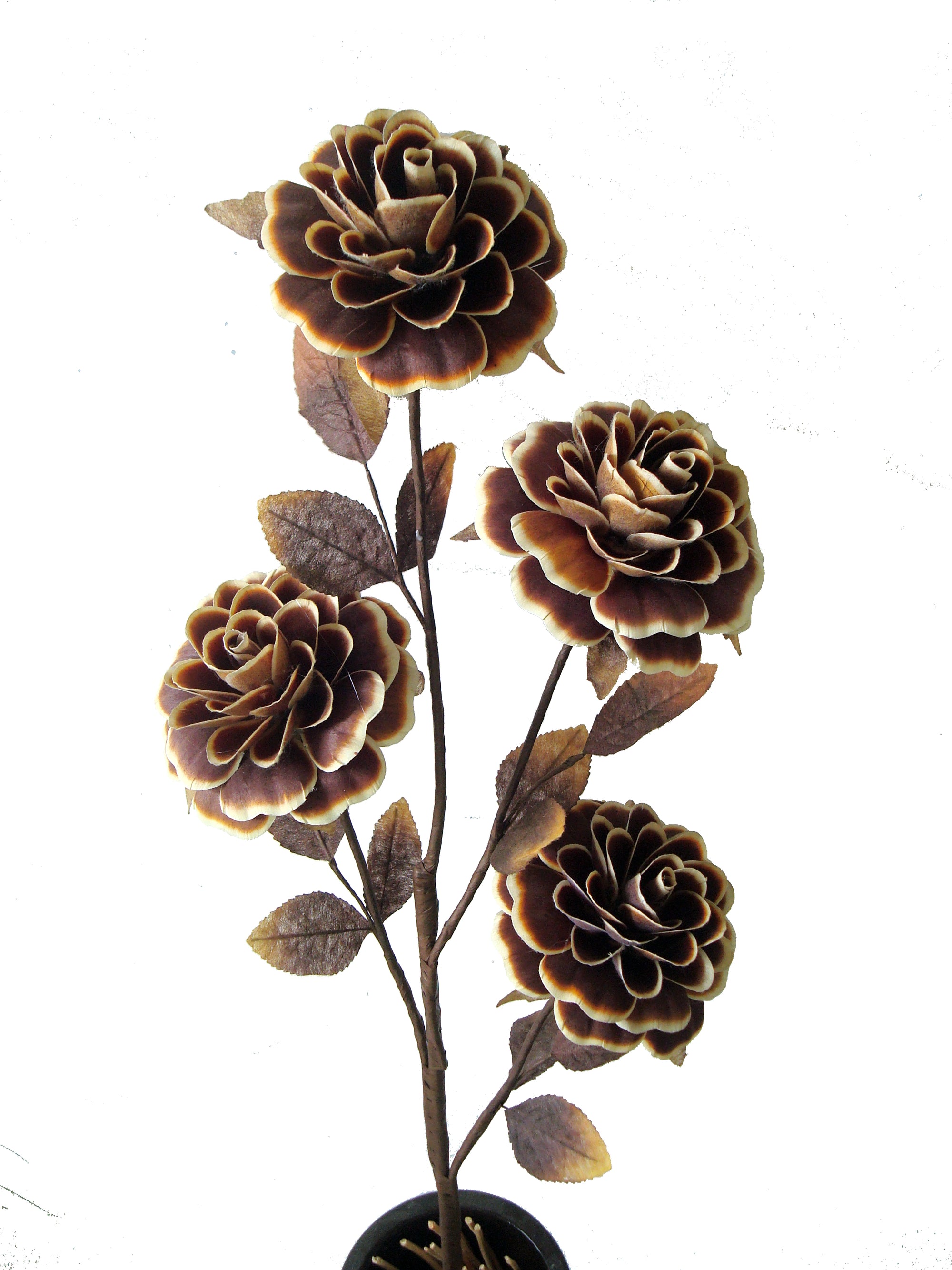 Wood Shaving Roses – Handmade Val Gardena Bouquet