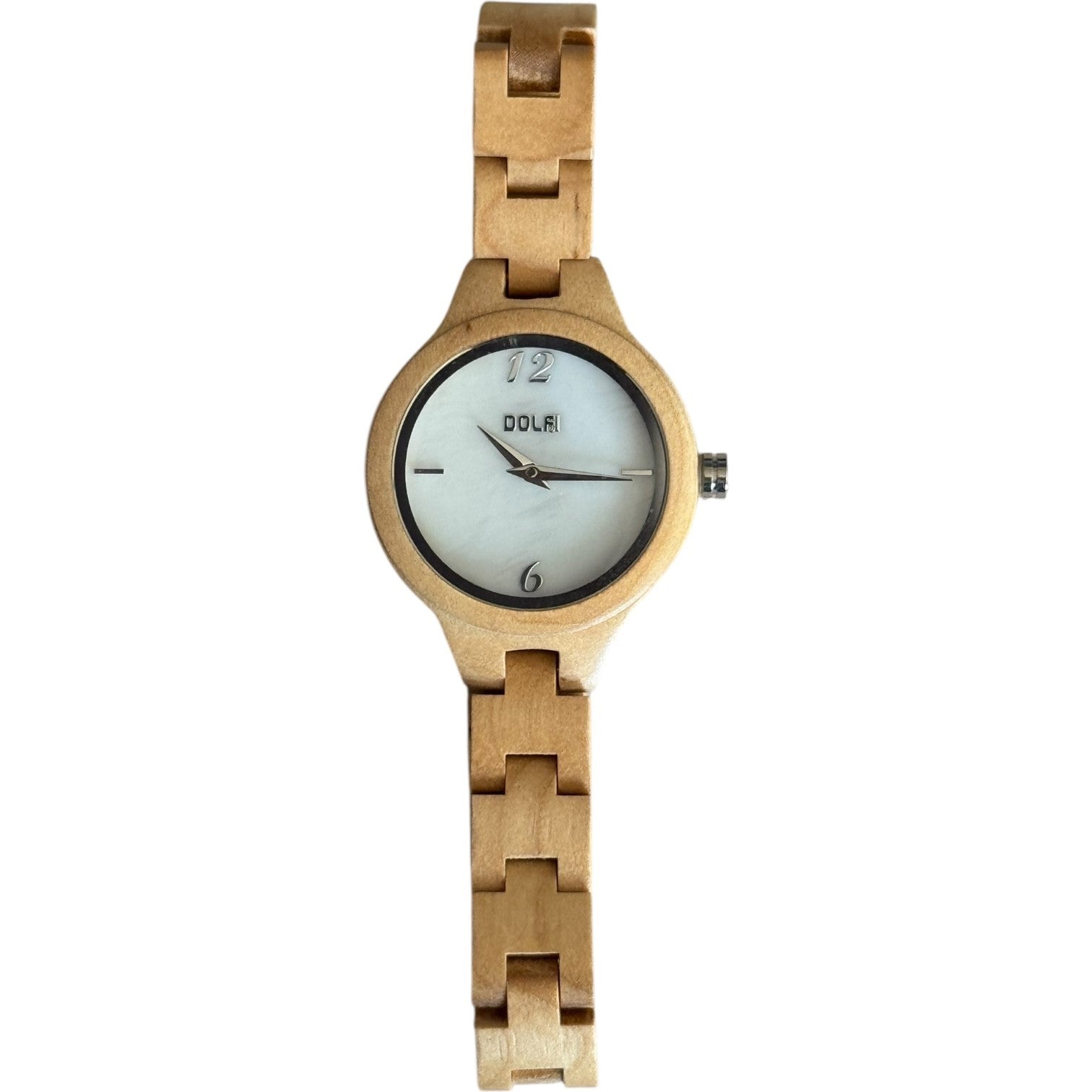 Reloj de pulsera de madera clara color lila – Estilo natural