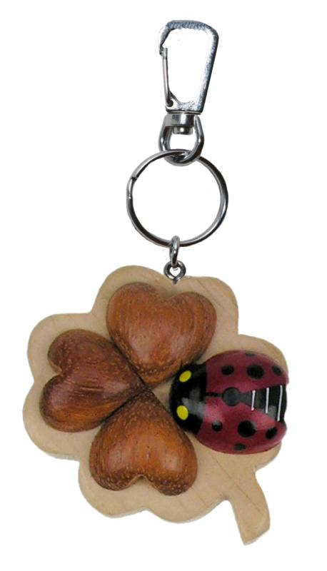 Porte-clés scarabée en bois