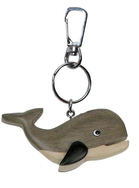 Porte-clés baleine en bois