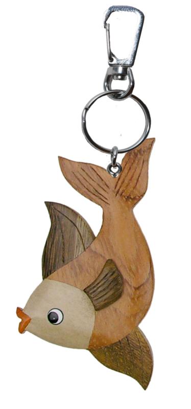 Porte-clés poisson en bois