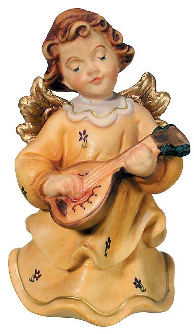 Ange musicien avec mandoline en bois