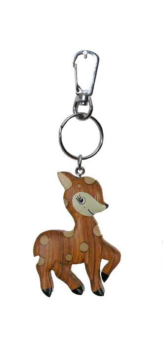 Porte-clés cerf en bois
