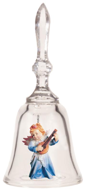 Cloche en cristal avec ange et mandoline