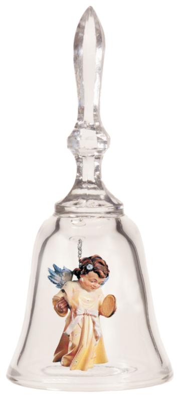 Cloche en cristal avec ange et grelots