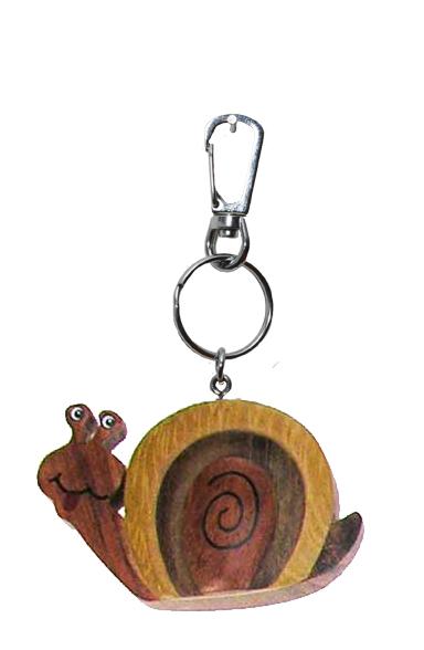 Porte-clés escargot en bois