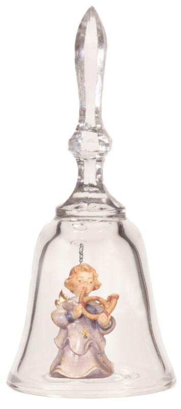 Ange en cloche de verre avec corne