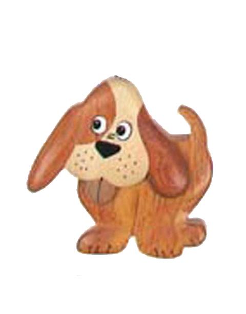 Aimant en bois Dolfi chien