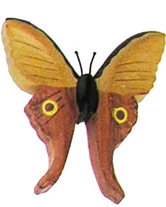 Aimant papillon en bois