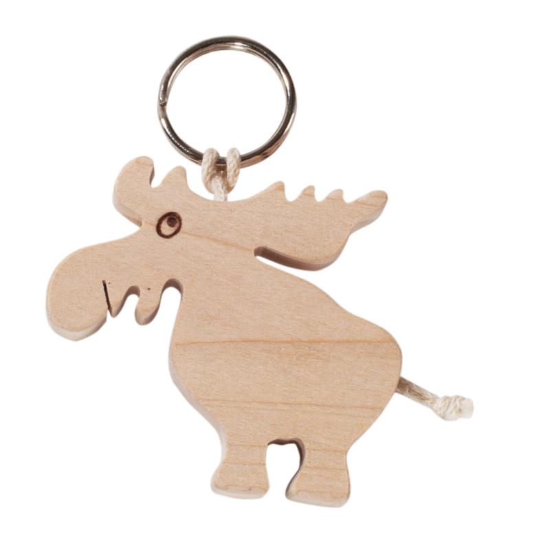 Porte-clés Elan en bois naturel