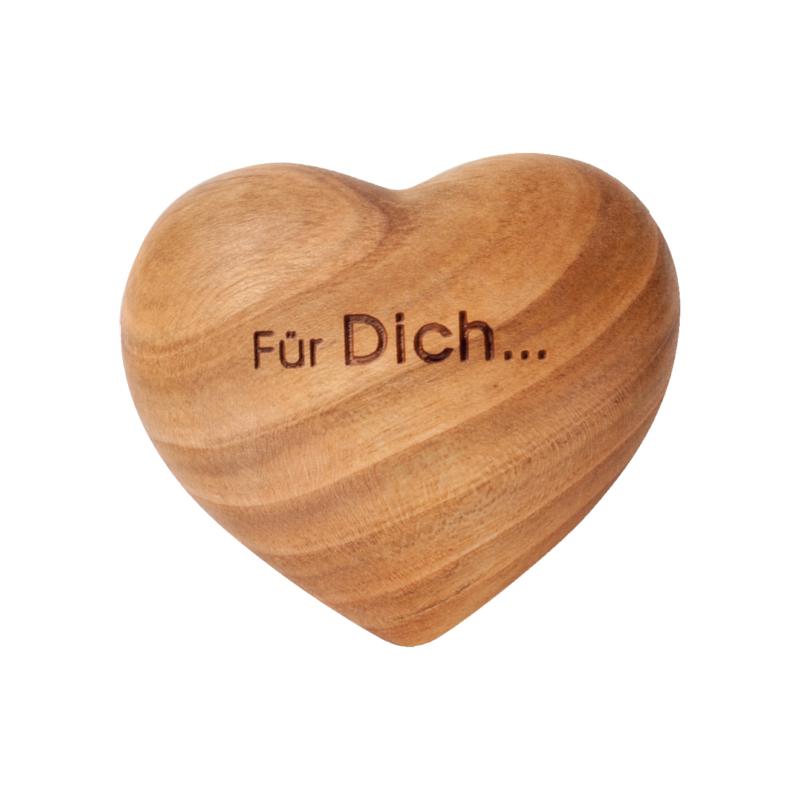 Coeur en bois avec dédicace allemande For You ...