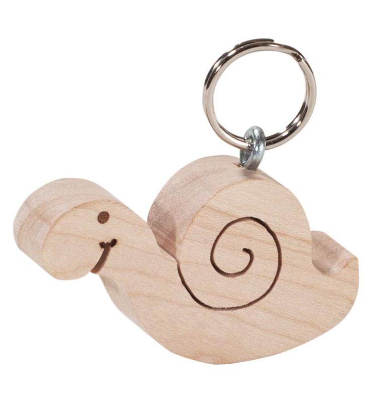 Porte Clé Escargot en Bois