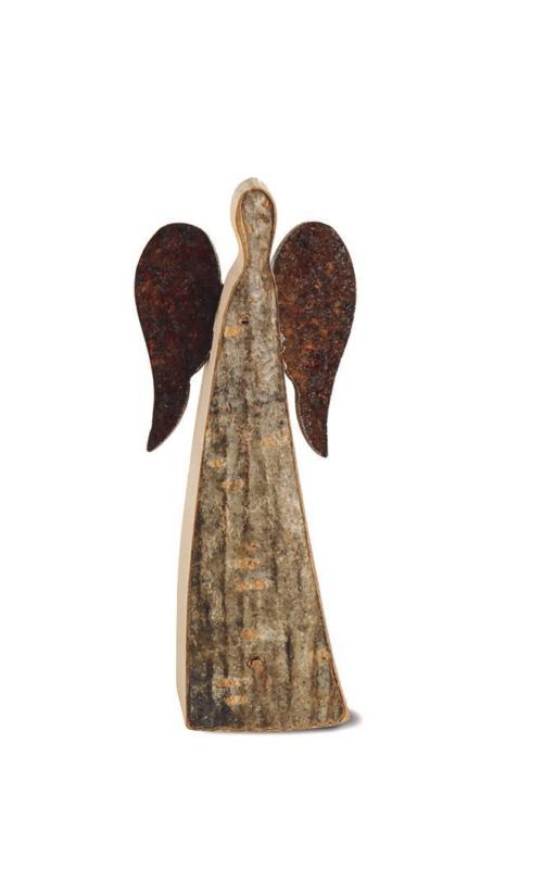 Ange en écorce avec ailes en fer 6 cm