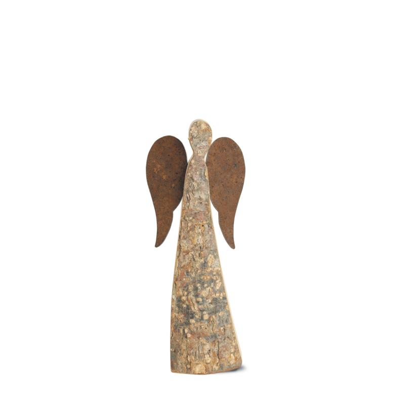 Ange en bois écorcé 20 cm